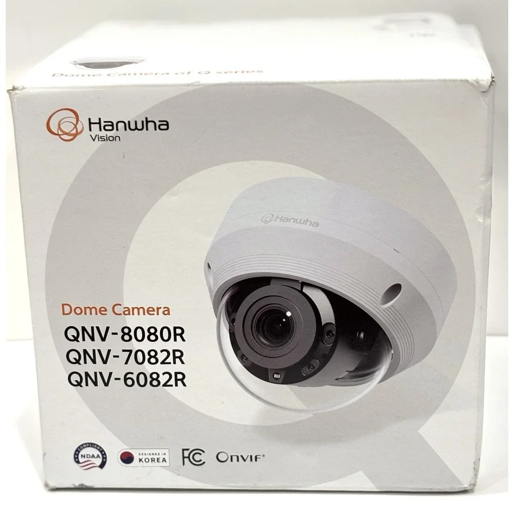 Hanwha Vision QNV-8080R 5MP PoE Network Dome Camera IP66 IK10 Open Box